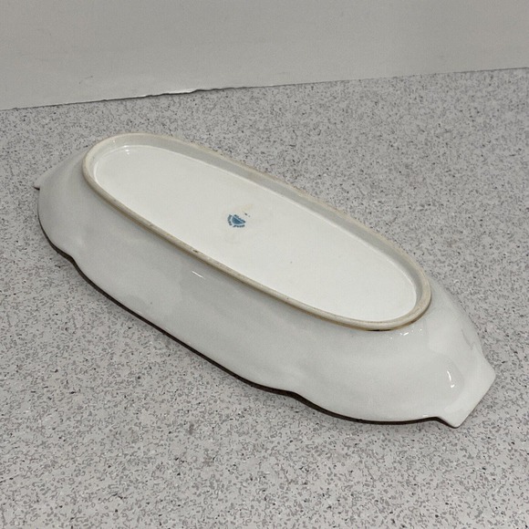 Vintage Nippon porcelain relish dish serving tray hand painted romantic art deco - Picture 6 of 9